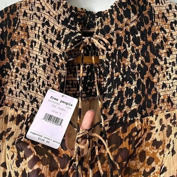 FREE PEOPLE | Roma Animal-Print Top - Picture 9 of 12
